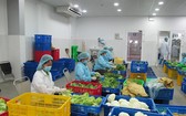 合作社在包裝農產品。 