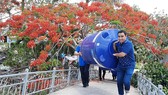 Nghệ sĩ Quyền Linh vận chuyển bồn chứa nước hỗ trợ người nghèo Đồng Bằng Sông Cửu Long.