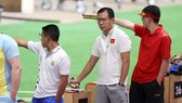 Xạ thủ Hoàng Xuân Vinh thi đấu tại Olympic Tokyo 2020. Ảnh: T.S