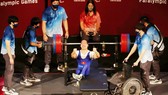 Lực sĩ Lê Văn Công thi đấu tại Paralympic Tokyo 2020.