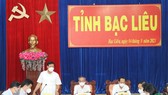 Thứ trưởng Bộ Y tế Đỗ Xuân Tuyên, phát biểu tại buổi làm việc với Ban chỉ đạo phòng, chống dịch Covid-19 tỉnh Bạc Liêu