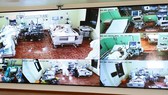 Khu vực điều trị bệnh nhân Covid-19 nặng qua màn hình trung tâm tại Bệnh viện 175