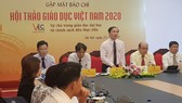 Phó Chủ nhiệm Ủy ban Văn hóa, Giáo dục, Thanh niên, Thiếu niên và Nhi đồng của Quốc hội Phạm Tất Thắng phát biểu tại họp báo