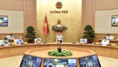 Thủ tướng Phạm Minh Chính, Trưởng Ban Chỉ đạo Quốc gia phòng, chống dịch Covid-19 chủ trì cuộc họp của Ban Chỉ đạo. ẢNH: VIẾT CHUNG