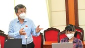 Đại biểu Trương Trọng Nghĩa phát biểu thảo luận tổ. Ảnh: VIỆT DŨNG