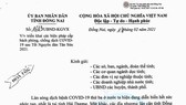 Đồng Nai: Người đứng đầu phải chịu trách nhiệm về hiệu quả phòng, chống dịch Covid-19