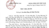 Đồng Nai: Chủ tịch UBND xã Tân An mất do Covid-19