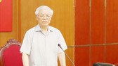 Tổng Bí thư, Chủ tịch nước Nguyễn Phú Trọng đã chủ trì cuộc họp Ban Bí thư để xem xét, thi hành kỷ luật một số cán bộ, đảng viên vi phạm quy định của Đảng và pháp luật của Nhà nước. Nguồn: VGP