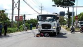 A road accident in Binh Chanh District (Photo: SGGP)