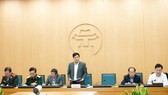 Deputy Chairman of the Hanoi People’s Committee Ngo Van Quy speaks at the meeting (Photo: SGGP)