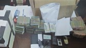 The police officers seize exhibits