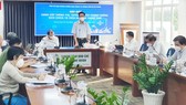 Phó Ban Chỉ đạo phòng chống dịch Covid-19 TPHCM Phạm Đức Hải thông tin tại buổi họp báo