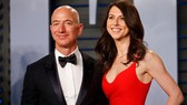 Bà MacKenzie Scott và chồng cũ Jeff Bezos, tại tiệc Oscar 2018, California, Mỹ, ngày 3-4-2018. Ảnh: REUTERS