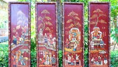 Tiếp nhận bộ tranh sơn mài quý về nội dung Truyện Kiều
