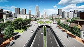 Thiết kế hầm chui ở vòng xoay Tượng đài Dầu khí. Ảnh: Sở GTVT Bà Rịa - Vũng Tàu