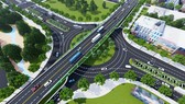Phối cảnh nút giao thông phía Tây cầu Trần Thị Lý sau khi thi công xong