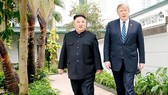 DPRK leader Kim Jong-un and US President Donald Trump during their second summit in Hanoi in February (Photo: VNA)