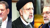 Các ứng viên tổng thống Iran: Eshaq Jahangiri, Ebrahim Raisi và Ali Larijani (từ trái qua phải)