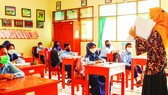 Một lớp học trực tiếp ở khu vực chưa bùng dịch Covid-19 tại Indonesia