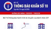Bộ Y tế ra thông báo khẩn liên quan ca mắc Covid-19 thứ 237