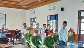 Các bị cáo tại phiên tòa sáng ngày 14-9-2020