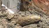 Quả bom nằm dưới nền đường ở phường Hà Huy Tập, TP Hà Tĩnh