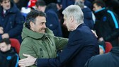 Arsene Wenger từng đối đầu Luis Enrique tại Champions League. Ảnh: Getty Images
