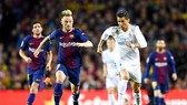 Ronaldo gặp chấn thương mắt cá. Ảnh: Getty Images