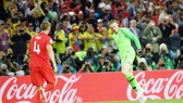 Pha ăn mừng gây châm biếm của Pickford. Ảnh: Getty Images
