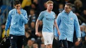 Kevin De Bruyne dính chấn thương đầu gối khác. Ảnh: Getty Images