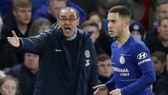 HLV Maurizio Sarri tự tin vào năng lực ghi bàn xuất sắc của Eden Hazard. Ảnh: AP