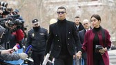 Cristiano Ronaldo đến tòa hôm thứ ba. Ảnh: AP