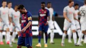 Lionel Messi và Barca thật sự rệu rã và vỡ vụn trước Bayern. Ảnh: Getty Images