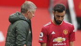 Bruno Fernandes bác tin có bất đồng với HLV Ole Gunnar Solskjaer. Ảnh: Getty Images
