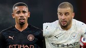 Tiền đạo Gabriel Jesus (trái) và hậu vệ cánh Kyle Walker dương tính với Covid-19.