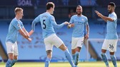 Vũ điệu chiến thắng của Man.City vẫn chưa thấy hồi kết. Ảnh: Getty Images