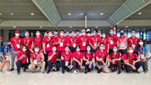 Hình ảnh những thành viên cuối cùng của Đoàn thể thao Việt Nam tại sân bay. Ảnh: T.S