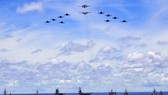 Tàu HMAS Canberra, Hobart, Stuart, Arunta và Sirus tham gia cuộc tập trận với Mỹ và Nhật Bản ở biển Philippine. Nguồn: The Australia