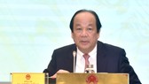 Bộ trưởng, Chủ nhiệm VPCP Mai Tiến Dũng phát biểu tại buổi họp báo. Ảnh: VGP