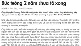 Vận động để sớm tô bức tường “2 năm chưa xong”