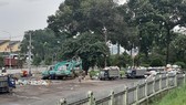 Bãi trung chuyển rác ở Công viên Long Bình gây ô nhiễm môi trường và làm xấu mỹ quan đô thị