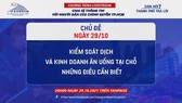 Livestream “Dân hỏi - Thành phố trả lời” ngày 29-10 với chủ đề: “Kiểm soát dịch và kinh doanh ăn uống tại chỗ - những điều cần biết“