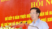 Đồng chí Võ Văn Thưởng phát biểu tại hội nghị. Ảnh:TTXVN