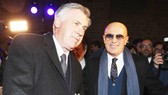 HLV lão làng Arrigo Sacchi (phải) và Carlo Ancelotti đều dự báo Napoli sẽ cạnh tranh với Juventus mùa này.