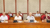 Tổng Bí thư, Chủ tịch nước Nguyễn Phú Trọng phát biểu chỉ đạo cuộc họp của Bộ Chính trị với Ban Thường vụ Thành ủy Cần Thơ. Ảnh: TTXVN