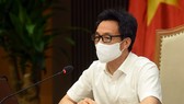 Phó Thủ tướng Vũ Đức Đam chủ trì cuộc họp trực tuyến giữa Ban Chỉ đạo quốc gia phòng chống dịch Covid-19 và lãnh đạo TPHCM. Ảnh: VGP