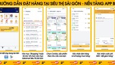 Người dân trên địa bàn quận 10 có thể đặt mua hàng tại Satramart – Siêu thị Sài Gòn qua ứng dụng di động