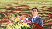 Phó Thủ tướng Chính phủ Vũ Đức Đam phát biểu tại Lễ khai mạc Năm Du lịch quốc gia 2021. Ảnh: TTXVN