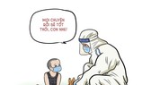 Hình vẽ em bé trong khu cách ly trên fanpage Thăng Fly Comics
