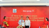 Điện Quang được cấp chứng nhận Doanh nghiệp Khoa học và Công nghệ